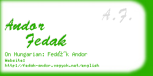 andor fedak business card